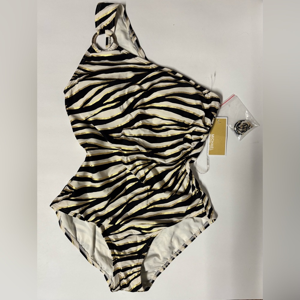 Michael Kors Zebra Print One-Piece Swimsuit